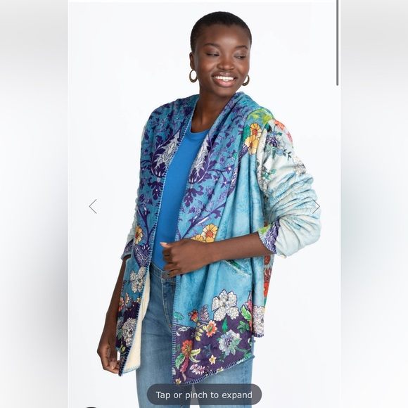 Johnny Was Biya Shellinay Sherpa Jacket with Tote Gift Bag - Picture 8 of 16